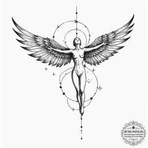 Tattoo sketch a human silhouette with a singl... - эскиз тату (№1751100801_0, 28.06.2025 08:53) — tattoo-photo.ru