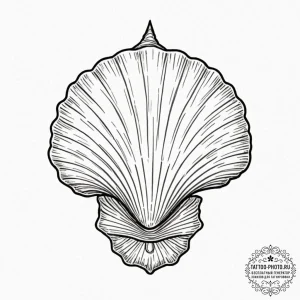 Tattoo sketch a highly detailed small seashel... - эскиз тату (№1751106328_0, 28.06.2025 10:25) — tattoo-photo.ru