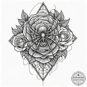 Tattoo design a spiderweb that has caught not... - эскиз тату (№1751108016_0, 28.06.2025 10:53) — tattoo-photo.ru