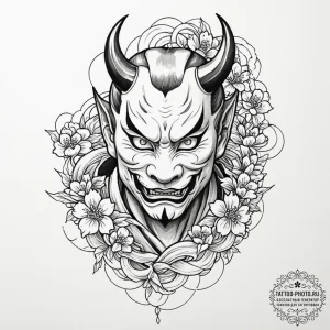 Tattoo design a flower with a complex, geomet... - эскиз тату (№1751116741_0, 28.06.2025 13:19) — tattoo-photo.ru
