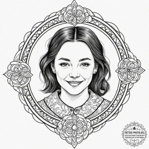 A sketch of annie wilkes from misery, with he... - эскиз тату (№1751117110_0, 28.06.2025 13:25) — tattoo-photo.ru