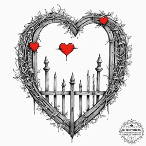 Tattoo sketch a simple, stylized fence or wal... - эскиз тату (№1751119990_0, 28.06.2025 14:13) — tattoo-photo.ru