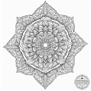 Tattoo sketch an intricate mandala pattern fi... - эскиз тату (№1751122693_0, 28.06.2025 14:58) — tattoo-photo.ru
