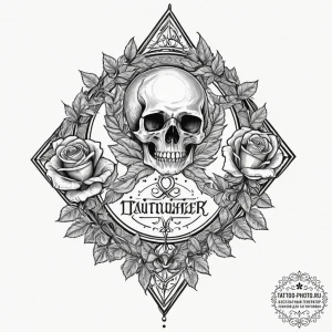 A dotwork tattoo of the five witcher signs: a... - эскиз тату (№1751122877_0, 28.06.2025 15:01) — tattoo-photo.ru