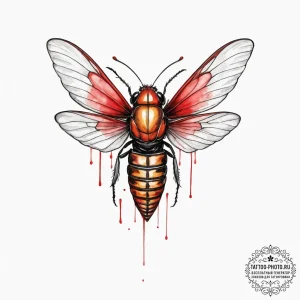 Tattoo sketch a cicada with a subtle, hidden... - эскиз тату (№1751123552_0, 28.06.2025 15:12) — tattoo-photo.ru