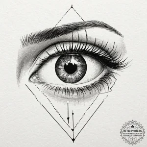 A close-up of a person's eye with heterochrom... - эскиз тату (№1751124287_0, 28.06.2025 15:24) — tattoo-photo.ru