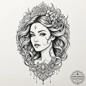 Tattoo design an abstract representation of d... - эскиз тату (№1751124616_0, 28.06.2025 15:30) — tattoo-photo.ru