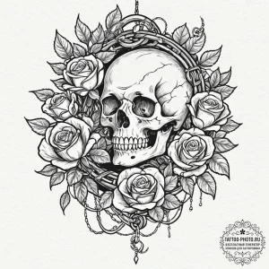 Tattoo design a single, strong vine breaking... - эскиз тату (№1751125037_0, 28.06.2025 15:37) — tattoo-photo.ru