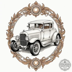 Tattoo sketch a futuristic vehicle, powerful... - эскиз тату (№1751126621_0, 28.06.2025 16:03) — tattoo-photo.ru