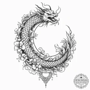Crescent moon, tattoo sketch design, black an... - эскиз тату (№1751127663_0, 28.06.2025 16:21) — tattoo-photo.ru
