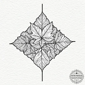 A shot of autumn leaves floating on the surfa... - эскиз тату (№1751128791_0, 28.06.2025 16:39) — tattoo-photo.ru