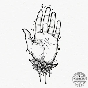 Tattoo sketch a powerful ancient god's hand h... - эскиз тату (№1751130039_0, 28.06.2025 17:00) — tattoo-photo.ru