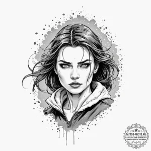 A graphic novel panel of the bloody snow from... - эскиз тату (№1751130161_0, 28.06.2025 17:02) — tattoo-photo.ru