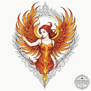 A graphic novel portrait of jean grey as the... - эскиз тату (№1751131234_0, 28.06.2025 17:20) — tattoo-photo.ru