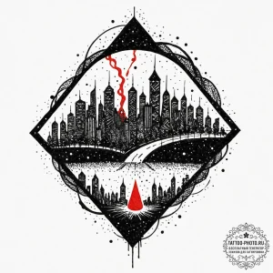 Tattoo design a glowing force field protectin... - эскиз тату (№1751131627_0, 28.06.2025 17:27) — tattoo-photo.ru