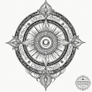 Tattoo design a zodiac symbol as a broken mir... - эскиз тату (№1751132256_0, 28.06.2025 17:37) — tattoo-photo.ru