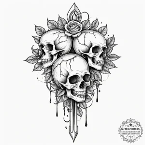 Tattoo design a fork on one, a spoon on the o... - эскиз тату (№1751132582_0, 28.06.2025 17:43) — tattoo-photo.ru