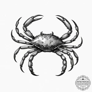 Tattoo design a cancer crab as a watercolor s... - эскиз тату (№1751133991_0, 28.06.2025 18:06) — tattoo-photo.ru