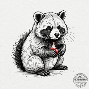 Tanuki, tattoo flash sheet design, rough sket... - эскиз тату (№1751134412_0, 28.06.2025 18:13) — tattoo-photo.ru