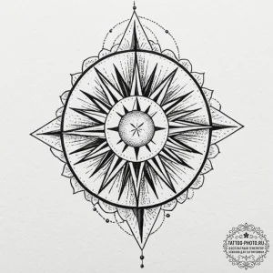 A geometric tattoo design of the kolovrat sun... - эскиз тату (№1751134897_0, 28.06.2025 18:21) — tattoo-photo.ru