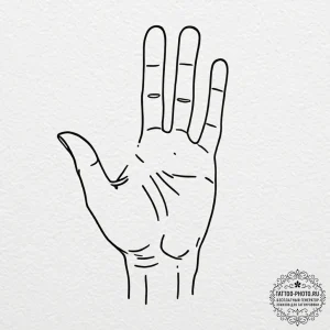 Tattoo sketch a single hand outline with a pe... - эскиз тату (№1751136447_0, 28.06.2025 18:47) — tattoo-photo.ru
