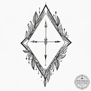 Tattoo sketch a series of arrows all pointing... - эскиз тату (№1751139394_0, 28.06.2025 19:36) — tattoo-photo.ru
