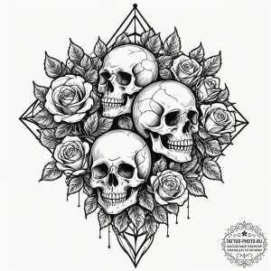Tattoo design an abstract representation of a... - эскиз тату (№1751142096_0, 28.06.2025 20:21) — tattoo-photo.ru