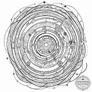 Tattoo sketch a person using a celestial loom... - эскиз тату (№1751142216_0, 28.06.2025 20:23) — tattoo-photo.ru