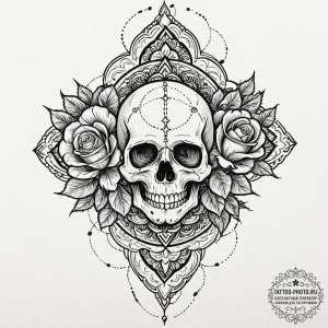 Tattoo sketch an intricate mandala pattern fi... - эскиз тату (№1751142608_0, 28.06.2025 20:30) — tattoo-photo.ru