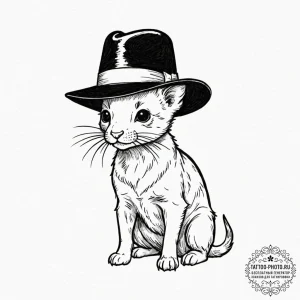 Tattoo sketch a tiny, cute animal wearing a s... - эскиз тату (№1751144353_0, 28.06.2025 20:59) — tattoo-photo.ru