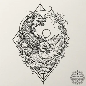 Tattoo sketch a human silhouette walking on a... - эскиз тату (№1751145773_0, 28.06.2025 21:22) — tattoo-photo.ru