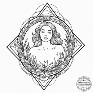 Tattoo design: a geometric representation of... - эскиз тату (№1751146509_0, 28.06.2025 21:35) — tattoo-photo.ru