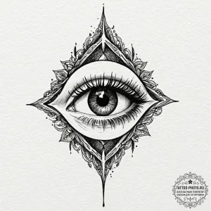 Tattoo design an eye of destiny on one partne... - эскиз тату (№1751146829_0, 28.06.2025 21:40) — tattoo-photo.ru