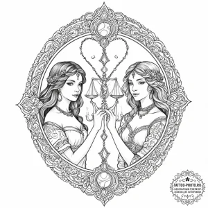 Tattoo sketch the glyph for libra (7th house)... - эскиз тату (№1751147522_0, 28.06.2025 21:52) — tattoo-photo.ru