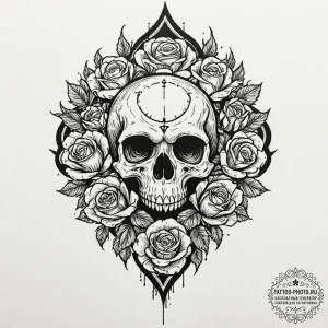 Tattoo design a stylized monster's eye peerin... - эскиз тату (№1751149948_0, 28.06.2025 22:32) — tattoo-photo.ru