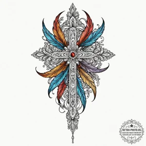 Tattoo sketch a delicate feather., tattoo ske... - эскиз тату (№1751150414_0, 28.06.2025 22:40) — tattoo-photo.ru