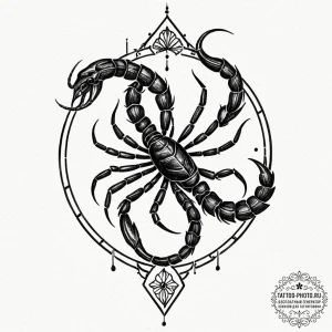 Tattoo design a scorpio scorpion, part blackw... - эскиз тату (№1751153971_0, 28.06.2025 23:39) — tattoo-photo.ru
