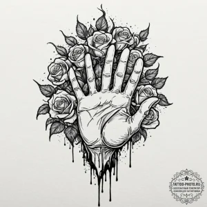 Tattoo design a zombie's decaying hand reachi... - эскиз тату (№1751154275_0, 28.06.2025 23:44) — tattoo-photo.ru