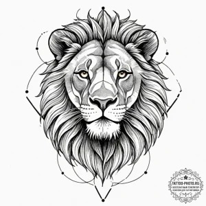 Tattoo sketch a geometric interpretation of a... - эскиз тату (№1751155461_0, 29.06.2025 00:04) — tattoo-photo.ru