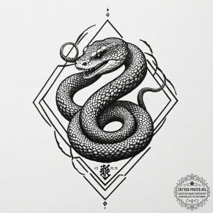 A minimalist tattoo of the cobra kai snake lo... - эскиз тату (№1751156485_0, 29.06.2025 00:21) — tattoo-photo.ru