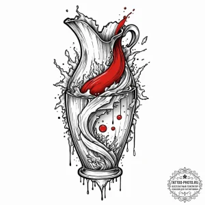 Tattoo design a beautiful, ornate vase that i... - эскиз тату (№1751157139_0, 29.06.2025 00:32) — tattoo-photo.ru