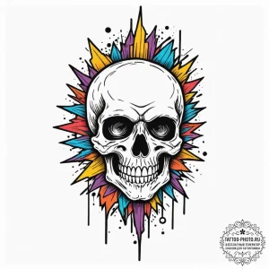 Death with oblique, concept art for tattoo, b... - эскиз тату (№1751158625_0, 29.06.2025 00:57) — tattoo-photo.ru