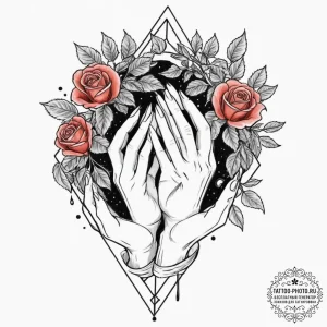 Tattoo sketch: a scene of spring awakening, w... - эскиз тату (№1751158729_0, 29.06.2025 00:58) — tattoo-photo.ru