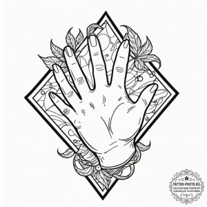 Tattoo design a gamer's hand on a mouse with... - эскиз тату (№1751158920_0, 29.06.2025 01:02) — tattoo-photo.ru