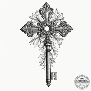 Antique key collection, tattoo flash sheet de... - эскиз тату (№1751159734_0, 29.06.2025 01:15) — tattoo-photo.ru