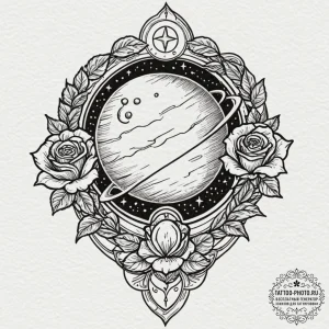 The astrological symbol for a planet (e.g., j... - эскиз тату (№1751160348_0, 29.06.2025 01:25) — tattoo-photo.ru