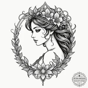 Tattoo design a dark, shadowy silhouette with... - эскиз тату (№1751160783_0, 29.06.2025 01:33) — tattoo-photo.ru