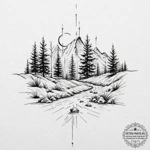 A minimalist, scandinavian-style living room... - эскиз тату (№1751161573_0, 29.06.2025 01:46) — tattoo-photo.ru
