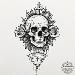 Tattoo design a person's reflection in a pudd... - эскиз тату (№1751162285_0, 29.06.2025 01:58) — tattoo-photo.ru