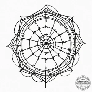 Tattoo sketch: a spiderweb motif, representin... - эскиз тату (№1751164586_0, 29.06.2025 02:36) — tattoo-photo.ru